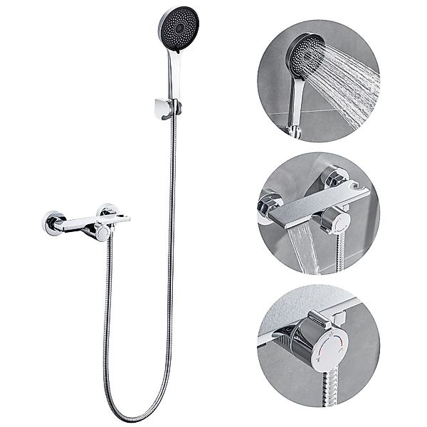 Auralum Max Brausegarnitur Wasserfall Badewannenarmatur Duschset günstig online kaufen