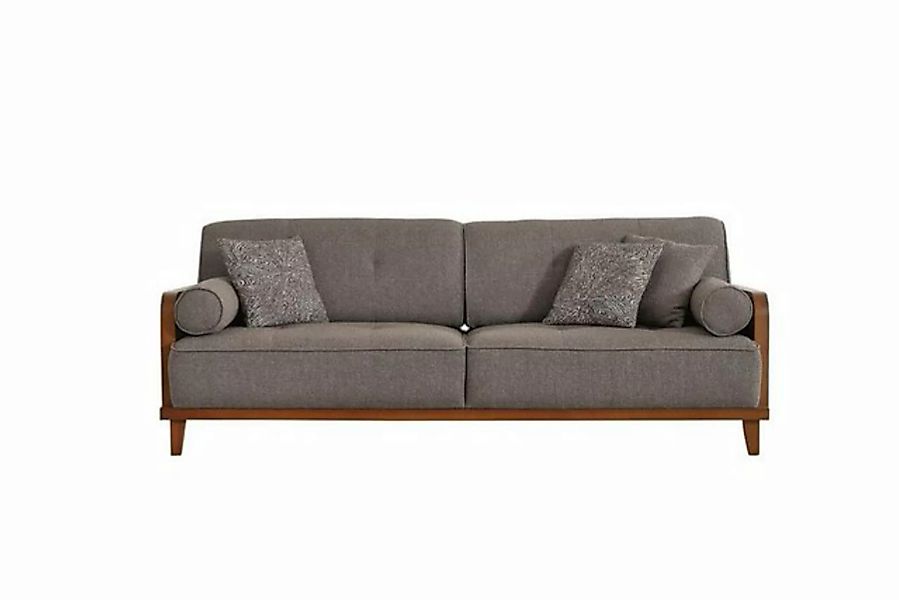 JVmoebel Sofa Luxuriöses Graues Sofa Designer 3-Sitzer Luxus Polster Dreier günstig online kaufen