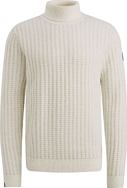 Vanguard Rollkragenpullover Struktur Off White - Größe XXL günstig online kaufen