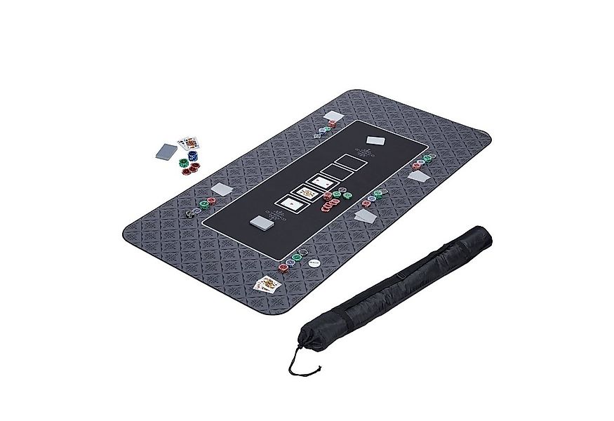 relaxdays Spieltisch Pokermatte 180x90, schwarz günstig online kaufen