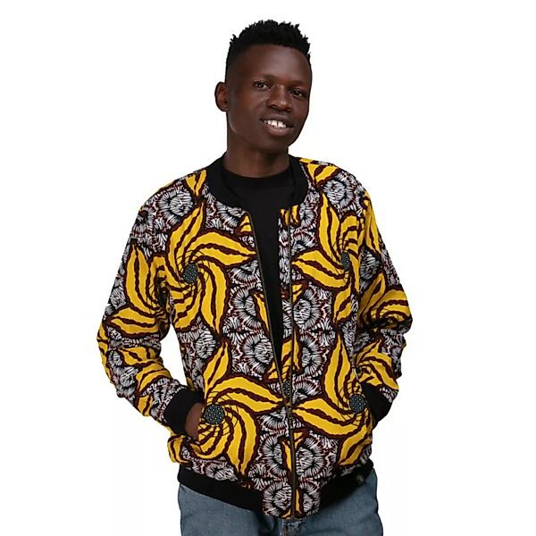Bomberjacke 'Banananana' Für Männer Aus Westafrikanischem Kitenge Und Kikoy günstig online kaufen