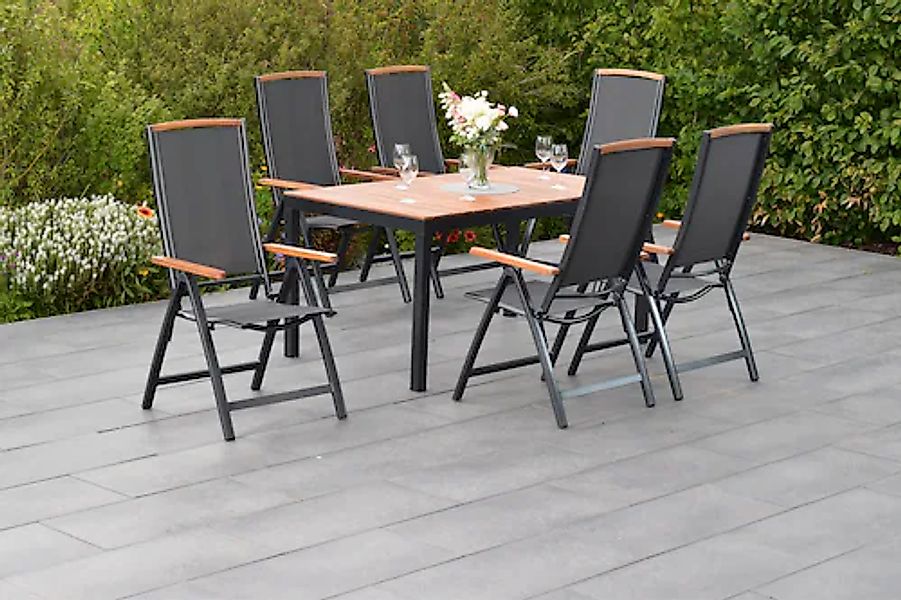 MERXX Garten-Essgruppe »»Siena«« Set, 5-fach verstellbare Rückenlehne, 7 St günstig online kaufen