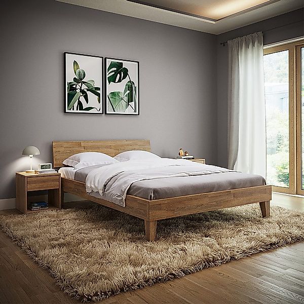 skølm. Massivholzbett Asgard, Holzbett 140x200 cm günstig online kaufen