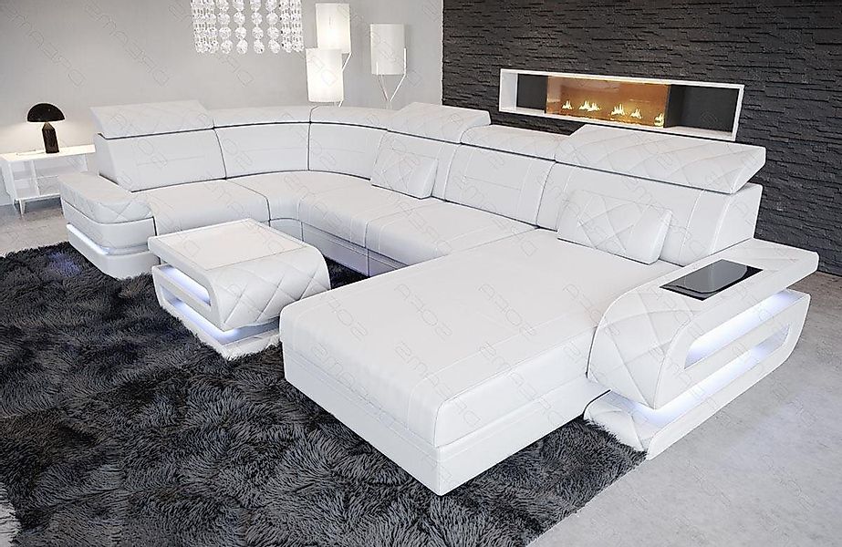 Sofa Dreams Wohnlandschaft Bologna U Form Leder, 6-Sitzer, Couch, opt. Schl günstig online kaufen
