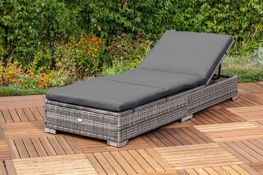 MERXX Gartenliege "TOPSELLER" pulverbeschichteter Stahl, Polyrattan, verste günstig online kaufen