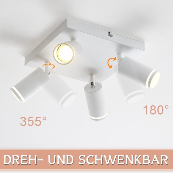 Nettlife Deckenstrahler Schwarz Schwenkbar Modern Wandstrahler günstig online kaufen