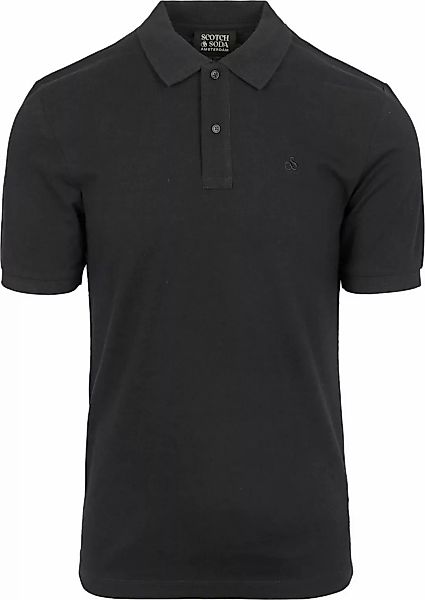 Scotch And Soda Core Piqué Poloshirt Schwarz - Größe M günstig online kaufen