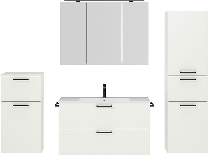 nobilia® Badmöbel-Set »Tolvina«, (4 St., vormontiert, mit Soft-Close), inkl günstig online kaufen