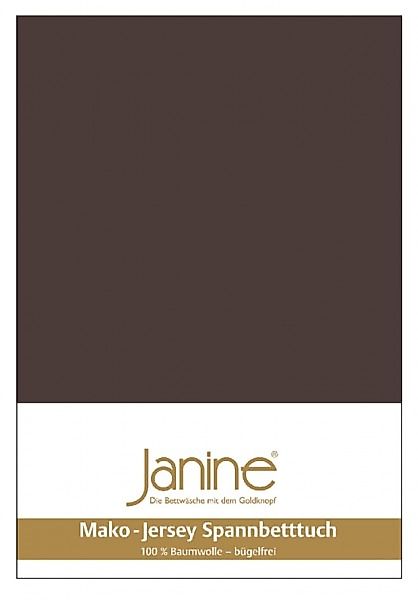Janine Janine Spannbetttuch Mako-Feinjersey 5007 dunkelbraun (87) Größe:  1 günstig online kaufen