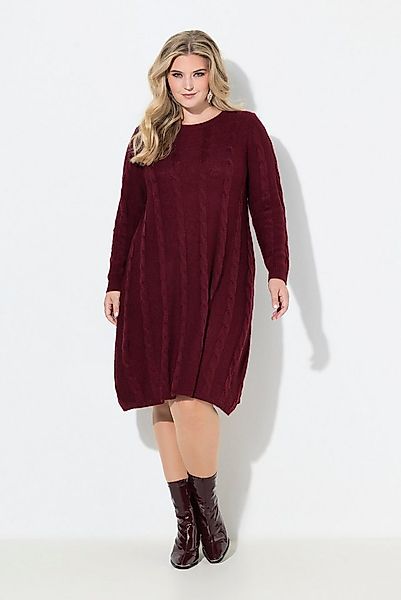 MIAMODA Strickkleid Strickkleid A-Linie Zopfmuster Langarm günstig online kaufen