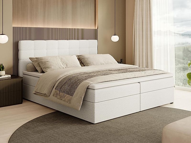 Beautysofa Boxspringbett Kontinentales mit Bettkasten TOPIQ günstig online kaufen