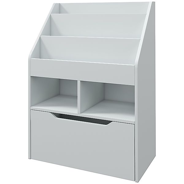HOMCOM Kinder Bücherregal Kinderregal mit Schublade, 3 Ablagefächern und 2 günstig online kaufen