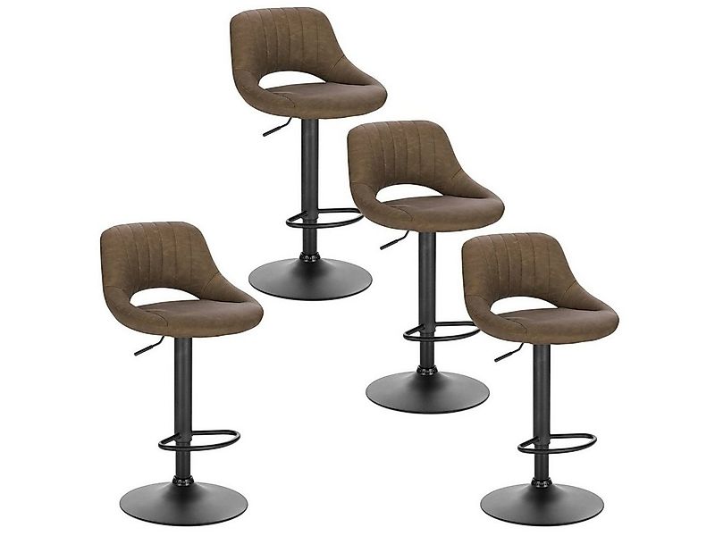 EUGAD Barhocker (4 St), aus Kunstleder und Stahl stufenlos höhenverstellbar günstig online kaufen
