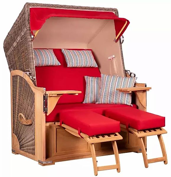 Strandkorb Spiekeroog Teak PE grey Dessin 585 günstig online kaufen