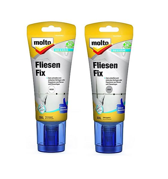 Molto Fliesenkleber Fliesenfix Molto 300g Fugen und Reparieren Fliesen Weiß günstig online kaufen