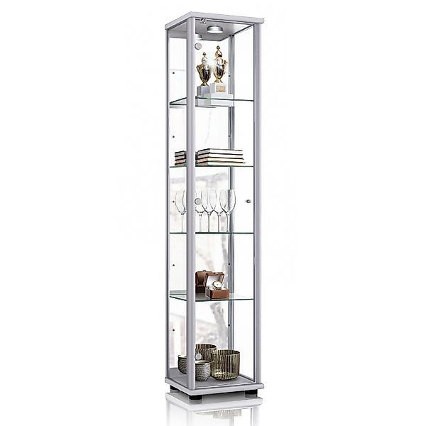 K-Möbel Glasvitrine C1083 (Glasvitrine (176x37x33 cm) günstig online kaufen