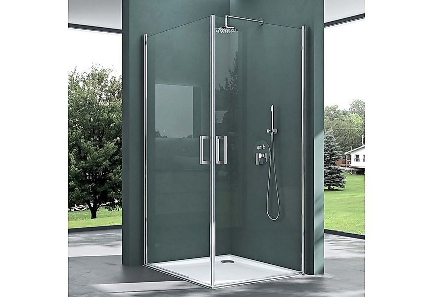 Mai & Mai Eckdusche Duschkabine Pendeltür Hebe-/Senk-System H:195cm ESG NAN günstig online kaufen