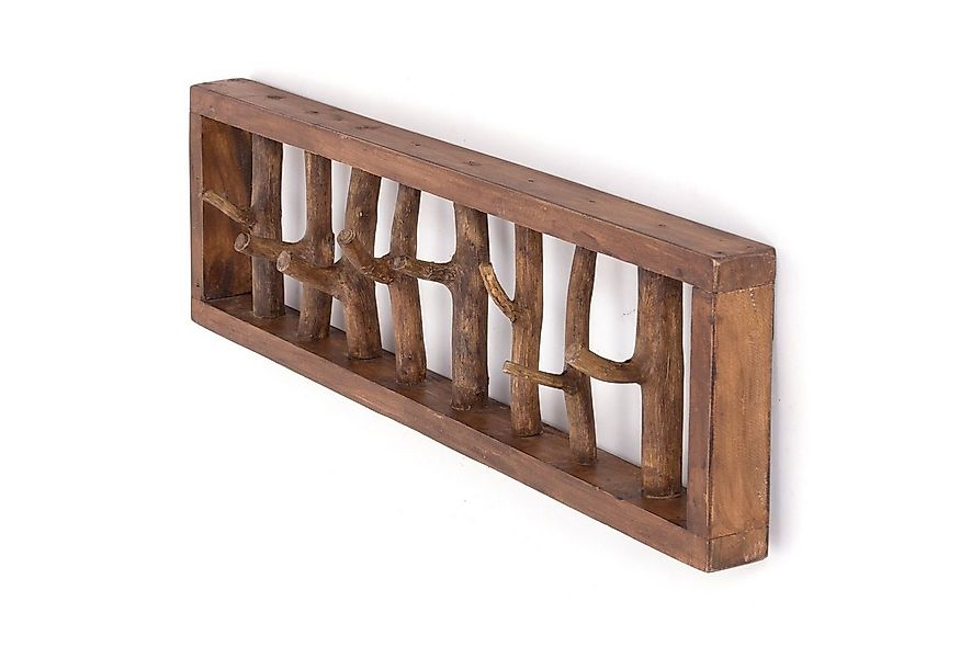 DESIGN DELIGHTS Wandgarderobe WANDGARDEROBE AST-HAKEN, 82x22cm, Altholz, Sh günstig online kaufen