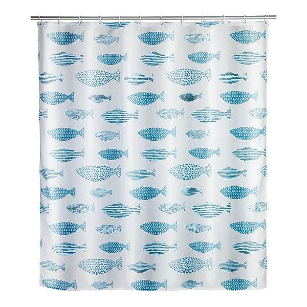 WENKO Anti-Schimmel Duschvorhang Aquamarin, Textil (Polyester), 180 x 200 c günstig online kaufen