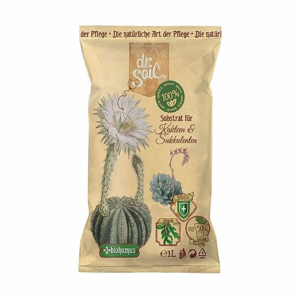 dr. Soil Bio-Erde Substrat fur Kakteen und Sukkulenten, 1 liter beutel günstig online kaufen