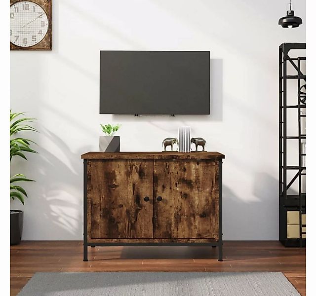 furnicato TV-Schrank mit Türen Räuchereiche 60x35x45 cm Holzwerkstoff günstig online kaufen