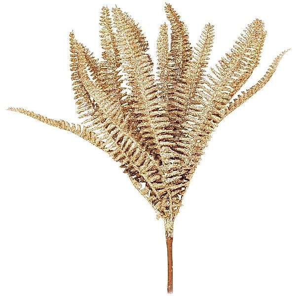 Kunstblume Farn Dekozweig Kunstzweig Bastelmaterial gold günstig online kaufen