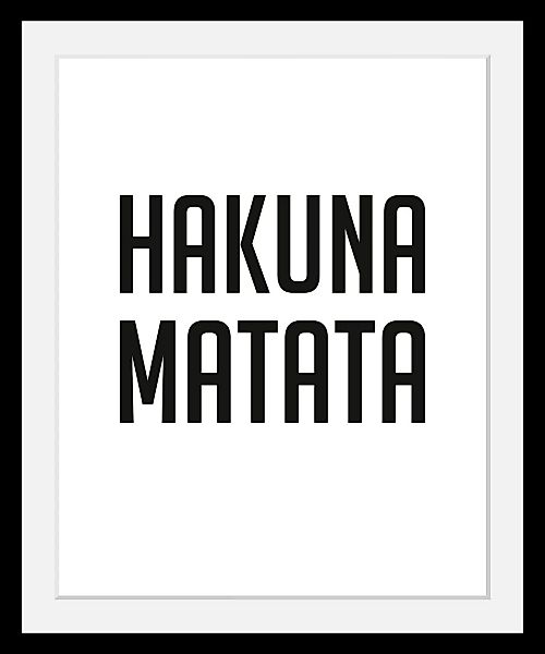 queence Bild "Hakuna Matata", in 3 Größen, gerahmt günstig online kaufen