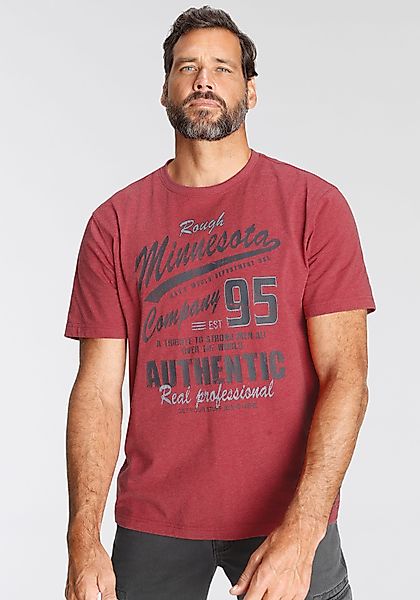 Man's World T-Shirt kurzärmelig, melierte Optik, günstig online kaufen