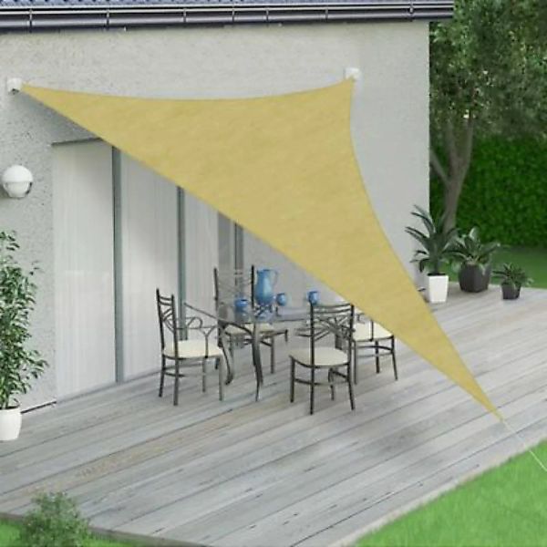 Mucola Sonnensegel Sonnenschutz Sonnendach Sandfarbe, Dreieck, 3,6m Wasserd günstig online kaufen