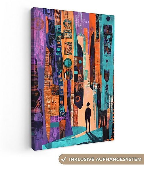 OneMillionCanvasses® Leinwandbild Abstrakt - Figuren - Farbenfroh, Fotodruc günstig online kaufen