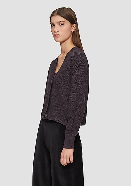 QS Funktionsjacke Kurze Strickjacke aus Baumwollmix günstig online kaufen