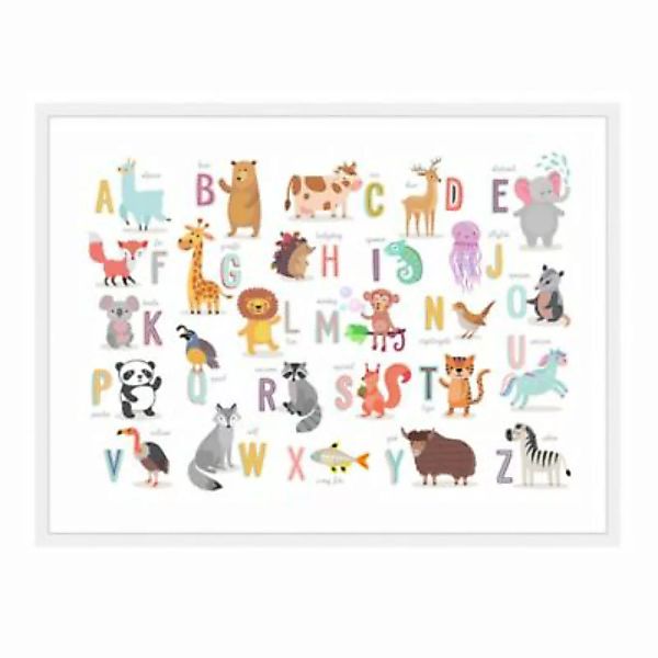 Milan Moon Wandbild Tiere Alphabet weiß Gr. 50 x 60 günstig online kaufen