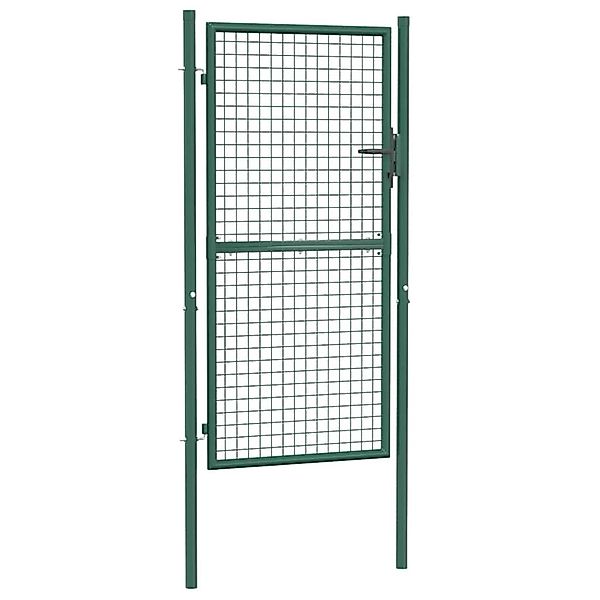 vidaXL Zauntor Stahl 100x175 cm Grün 145735 günstig online kaufen