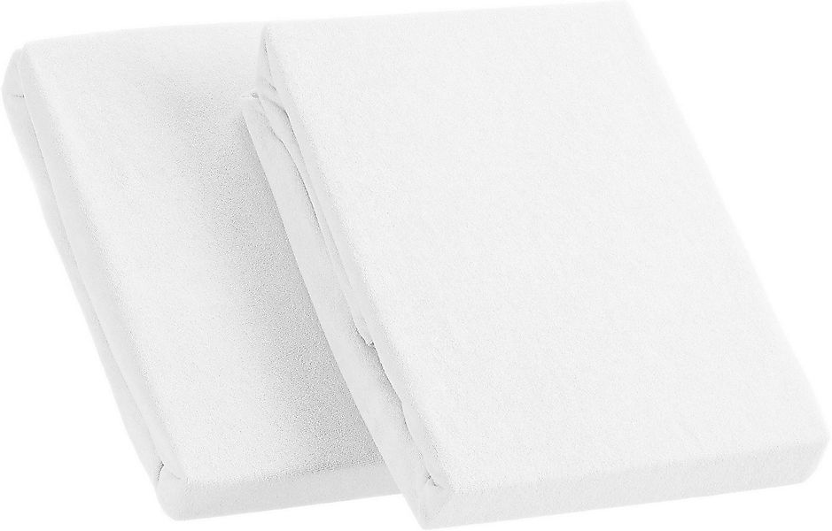 KUM Spannbettlaken Frottee Spannbetttuch, Frottee, Gummizug: rundum, (2 Stü günstig online kaufen