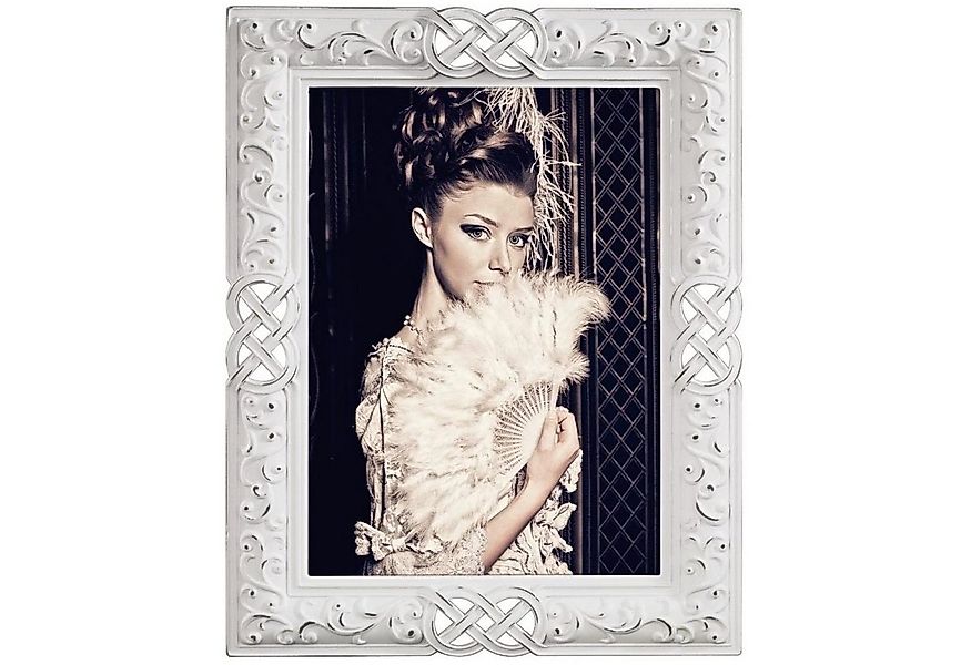 Hama Bilderrahmen Portraitrahmen Barock 13x18cm Foto-Rahmen Weiß, (einzeln) günstig online kaufen