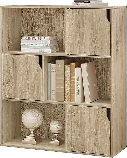 EUGAD Bücherregal, 1-tlg., Würfelregal mit Türen günstig online kaufen