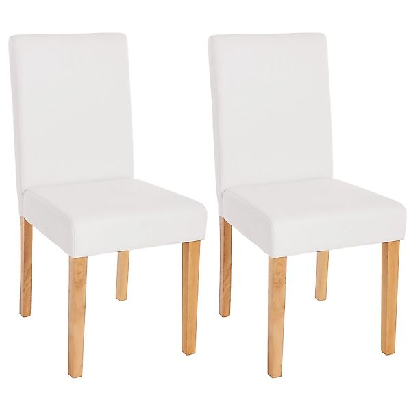 MCW Esszimmerstuhl Littau Kunstleder 2er-Set Kunstleder Weiß Matt Helle Bei günstig online kaufen