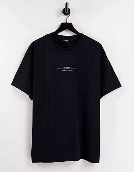 Dr Denim – Trooper – T-Shirt in Schwarz günstig online kaufen