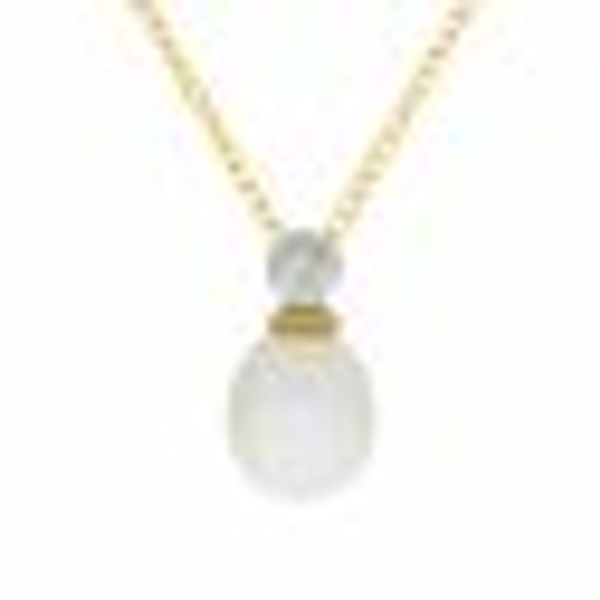 Halskette 925 Silber zweifarbig mit Perle weiß und Zirkonia günstig online kaufen