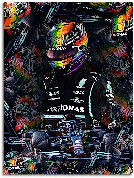 Artland Wandbild "Sir Lewis Hamilton Motorsportlegende" Bilder von Männern günstig online kaufen