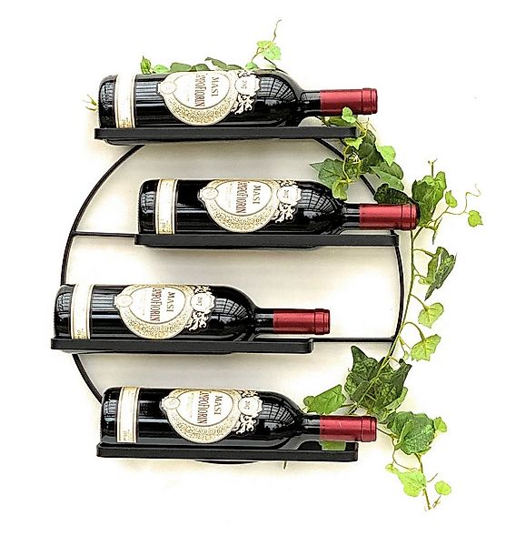 DanDiBo Weinregal Metall Wand Schwarz Andante Rund Flaschenregal Flaschenha günstig online kaufen