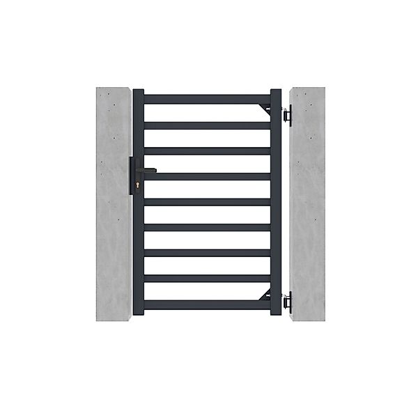 Casanoov Gartentür Aus Aluminium 1M Antelao H 140Cm Grau günstig online kaufen