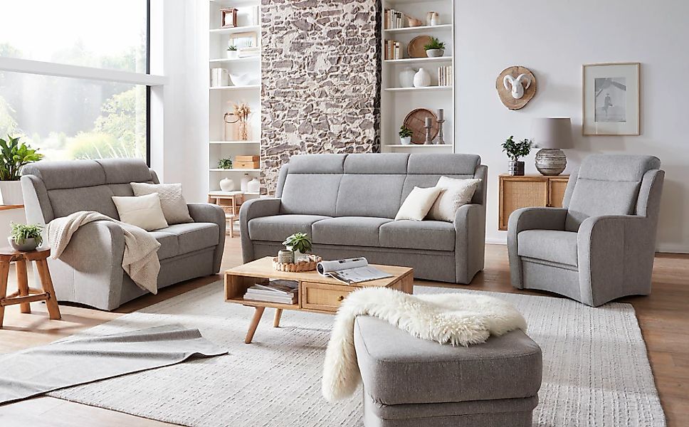 VILLA BECK 3-Sitzer "Varese", (1 St.), Kopfteilverstellung, wahlweise mit S günstig online kaufen