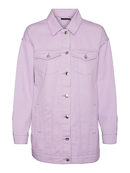 VERO MODA Oversize Jeansjacke Damen Violett günstig online kaufen