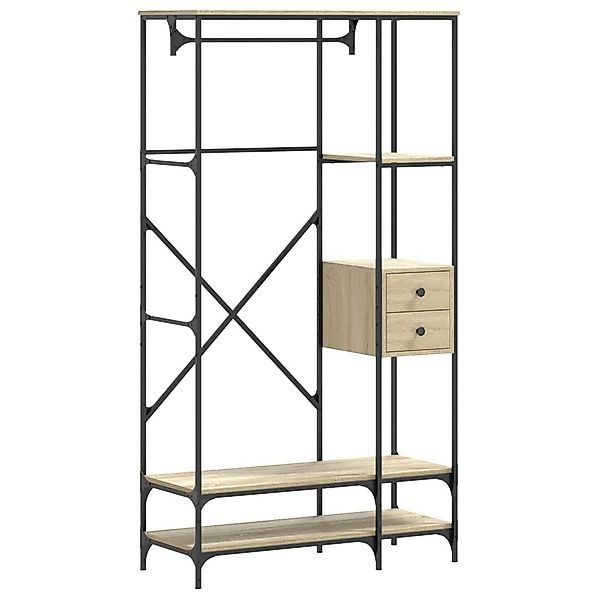 vidaXL Kleiderständer Kleiderständer mit Ablagen Sonoma-Eiche günstig online kaufen