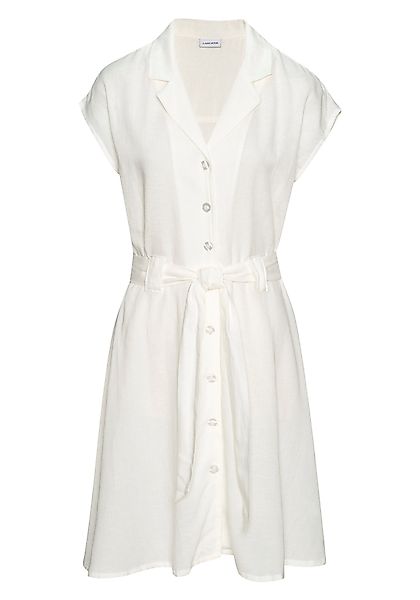 LASCANA Hemdblusenkleid (mit Bindegürtel) aus Leinenmix günstig online kaufen