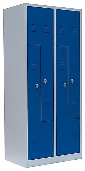 Steelboxx Spind 4er Z-Spind Umkleideschrank Stahl Kleiderspind 180x80x50cm günstig online kaufen
