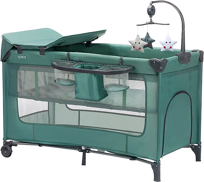 Fillikid Baby-Reisebett Capri, mit 2 Rollen, Inkl. Transporttasche günstig online kaufen