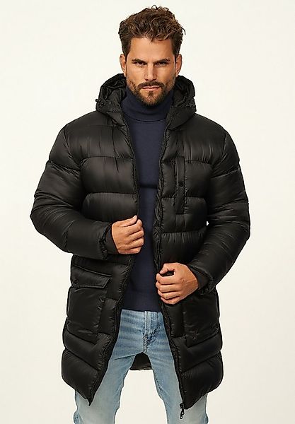 SOULSTAR Parka mit Kapuze als Winterjacke - Langer Steppmantel Herren warme günstig online kaufen