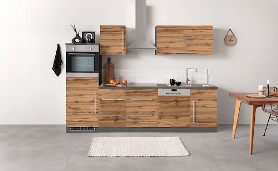 KOCHSTATION Küchenzeile »KS-Samos« Breite 280 cm, wahlweise mit E-Geräten u günstig online kaufen